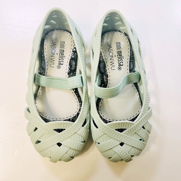 ♥️HP MINI MELISSA + Jason Wu Jean Mary Jane Flat Sz 6 Baby Green Jellies NWOT - Picture 4 of 10